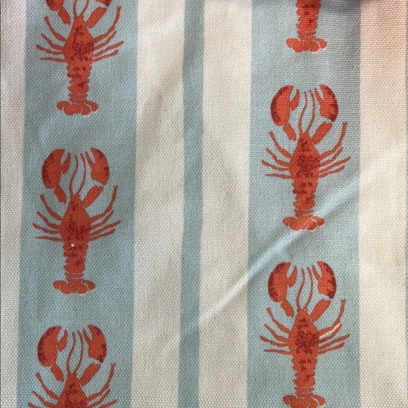 Striped Lobster 🦞 Canvas Tote Bag with Bag Charm ♻️ - Picture 6 of 9